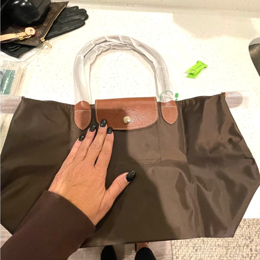 LE PLIAGE ORIGINAL MEDIUM TOTE BAG CHOCOLATE BROWN BRAND NEW NEVER USED